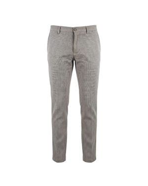 Trussardi Brown Flax Men Pants - Gray