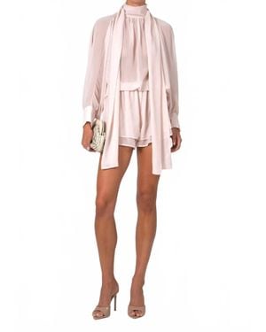 NonChalant Label Rowan Layered Chiffon Romper - White
