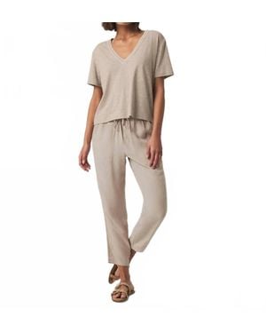 Splendid Angie Straight Crochet Pant - Natural