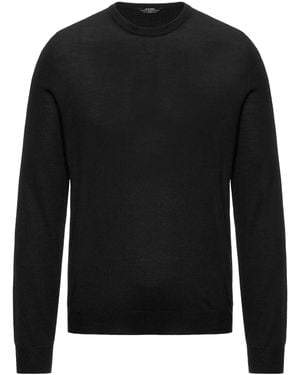 K-Way Sebastien Tailored Knit Wool-Blend Crewneck Sweater - Black