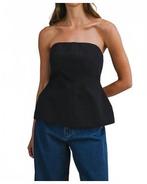 Luvee Strapless Hourglass Top - Black