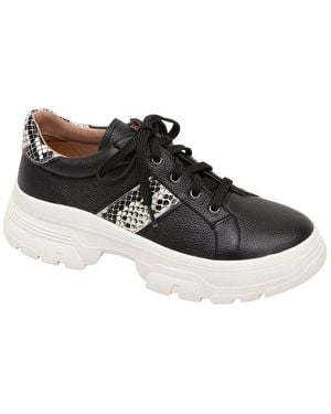Linea Paolo Roffe Leather Sneaker - Black