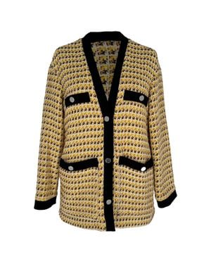 Maje Tweed Pattern Blazer - Metallic