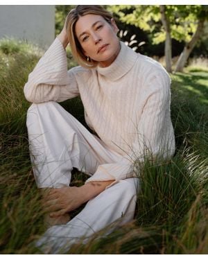 Jenni Kayne Cable Nell Turtleneck Top - Green