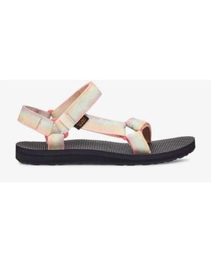Teva Original Universal Tie Dye Sorbet Lemon Sandals - Black