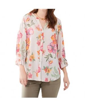 Fdj Quarter Sleeves Top - Red