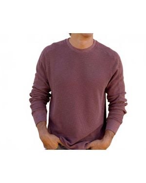 Grayers Clint Cotton Waffle Crewneck Tee - Purple