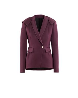 Saiid Kobeisy Ruffled Tailored Jacket - Purple
