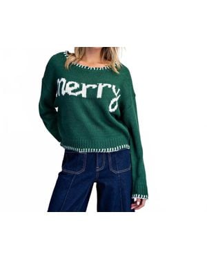 Eesome Holiday Merry Sweater - Green