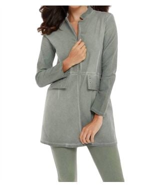 French Kyss Amaya Long Grommet Jacket - Green