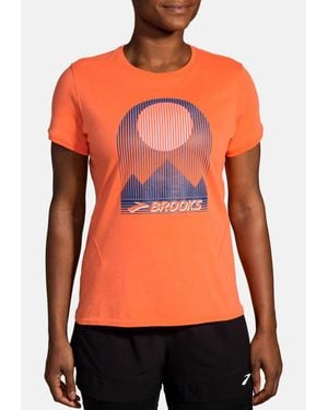 Brooks Distance Short Sleeve 2.0 Tee - Orange