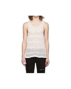 Amiri Boyfriend Crochet Tank Top - Black