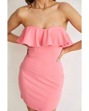 One And Only Collective Off The Shoulder Hot Mini Dress - Pink