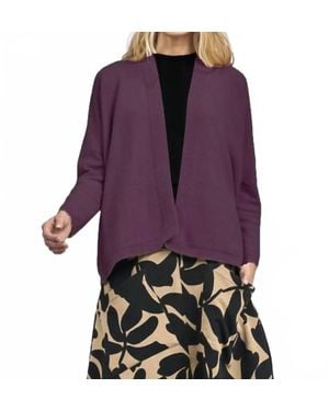 Alembika Open Front Short Cardigan - Purple