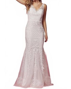 Nox Anabel Embroidered Bridal Dress - Purple