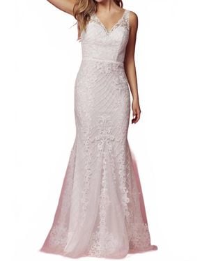 Nox Anabel Embroidered Bridal Dress - Purple