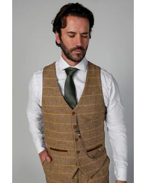 Paul Andrew Harris Tweed Waistcoat - Brown