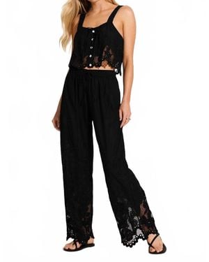 Vitamin A Wide Leg Flora Pants - Black