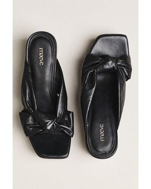 Maeve Knotted Platform Sandals - Black