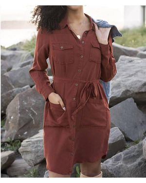 Grace and Lace Tencel Lyocell Utility Dress - Red