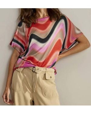 Summum Wave Print Top - Multicolor