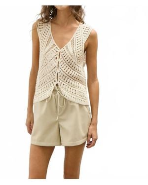 Melissa Nepton Julio Faux Leather Shorts - Natural