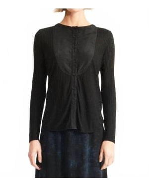 Raquel Allegra Silk Elia Top - Black