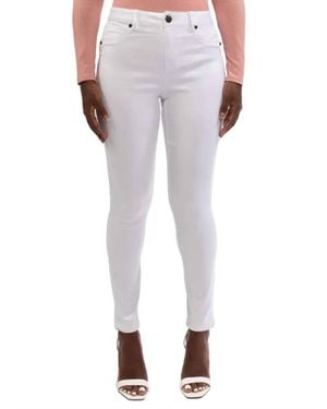 1822 Denim Butter High-Rise Ankle Skinny Jeans - White