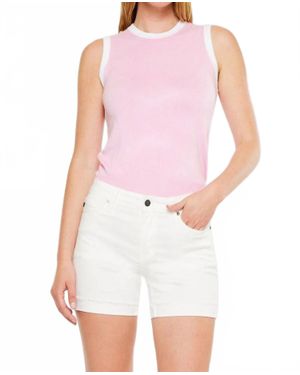 Kancan Mid Rise Short - White