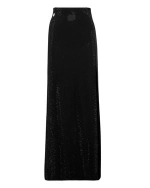 Philipp Plein Long Skirt Crystal - Black