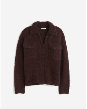 Madewell Boucle Knit Sweater Jacket - Brown