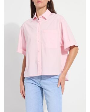 Lyssé Corinna Oversized Cropped Shirt - Pink