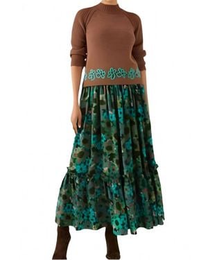 Alivia Farrah Maxi Skirt - Green