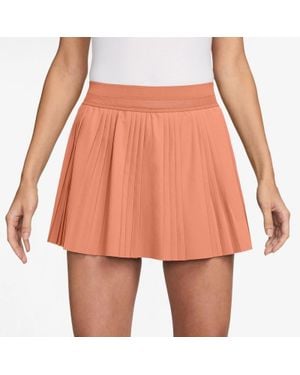 Nike Court Advantage Skirt Skort Apricot Agate Pleated Tennis Dsgl1386 - Orange