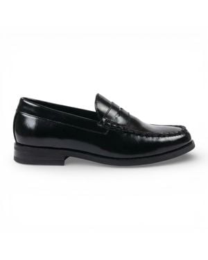 Infinity Leather Pu Leather Formal Dress Penny Loafers Casual Shoes - Black