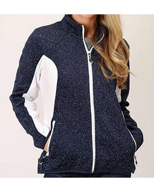 Roper Sweater Knit Fleece Jacket - Blue