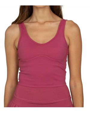 Gold Hinge Lined Mid Length Bra Top - Purple