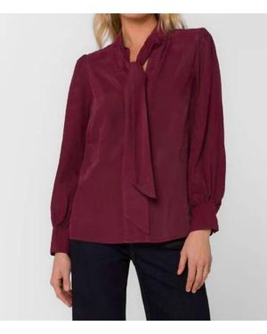 Velvet Heart Anastasia Tie Neck Blouse - Red