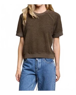 PERFECTWHITETEE Kennedy Fleece Top - Black