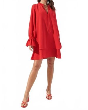 Sugarlips Karyssa Double Layer Trapeze Dress - Red