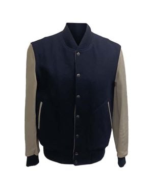 MR P. Mr. P. Melton Bomber Jacket - Blue