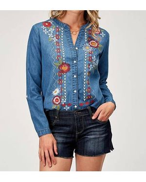 Roper Denim Blouse - Blue