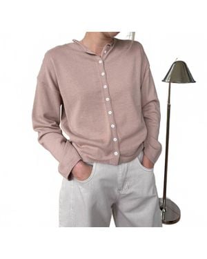 Things Between Toby Buttoned Cardigan Top - Brown