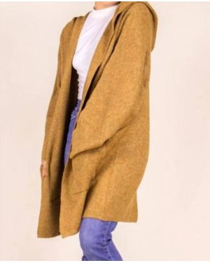 Before You Collection P Cill Oversize Hoodie Cardigan - Orange