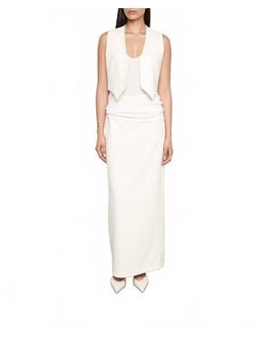 Enza Costa Crepe Sleeveless Vest - White