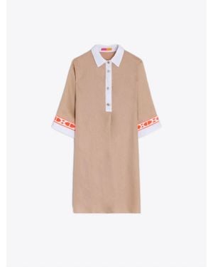 Vilagallo Linen Shift Dress - White