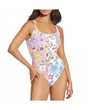 Johnny Was Reverse Pique Tank One Piece - Purple