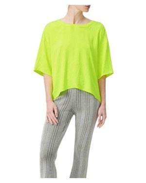 American Vintage Satin Drawstring Back Blouse - Green
