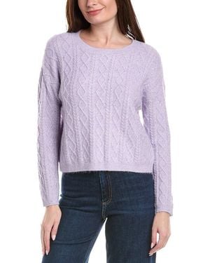 Cece Cable Stitch Sweater - Purple