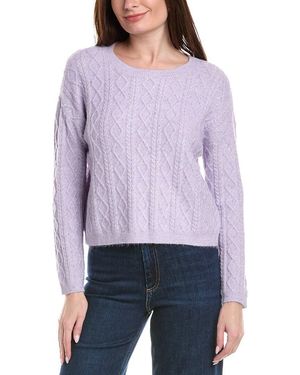 Cece Cable Stitch Sweater - Purple